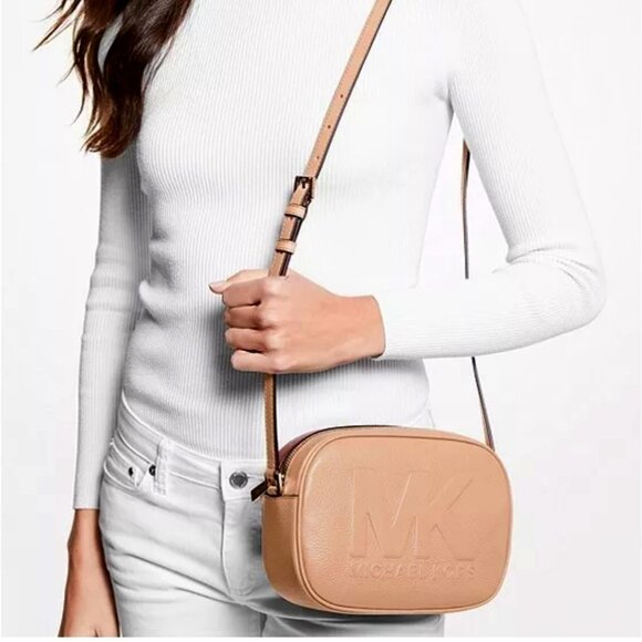 Michael Kors - Jet Set Medium Embossed Pebbled Leather...